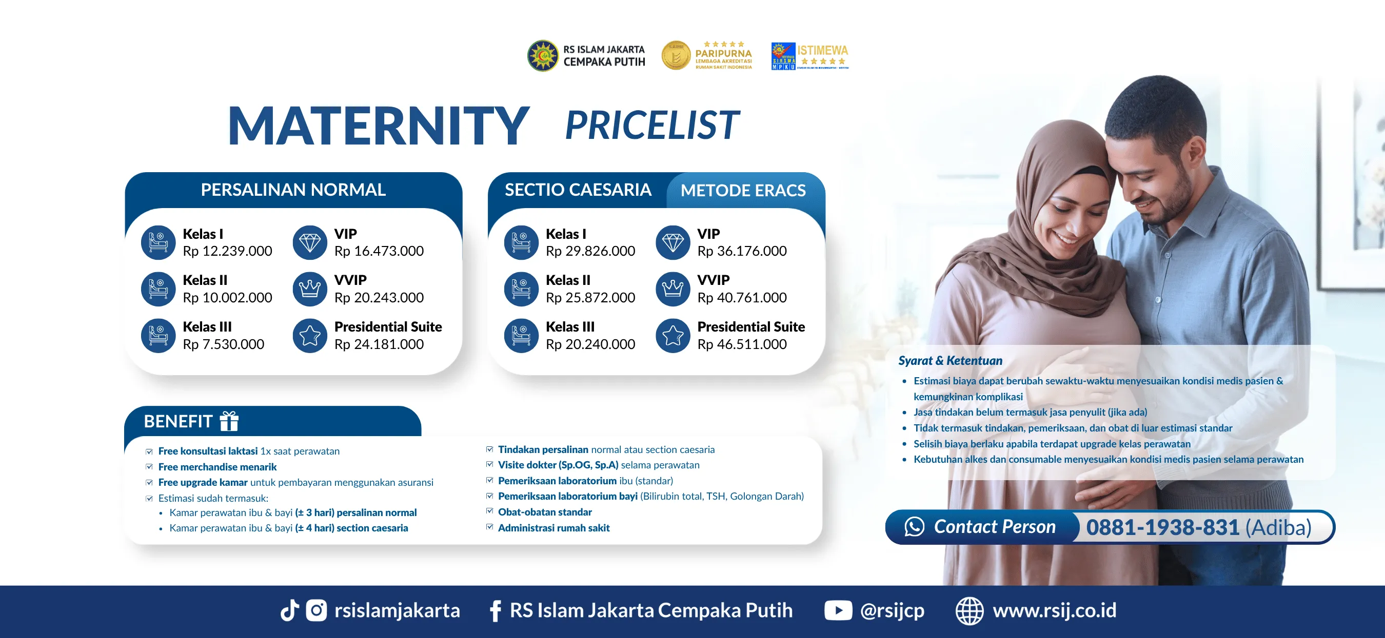 Pilih Paket Persalinan Normal atau Sectio Caesarea (ERACS) untuk Menyambut Buah Hati
